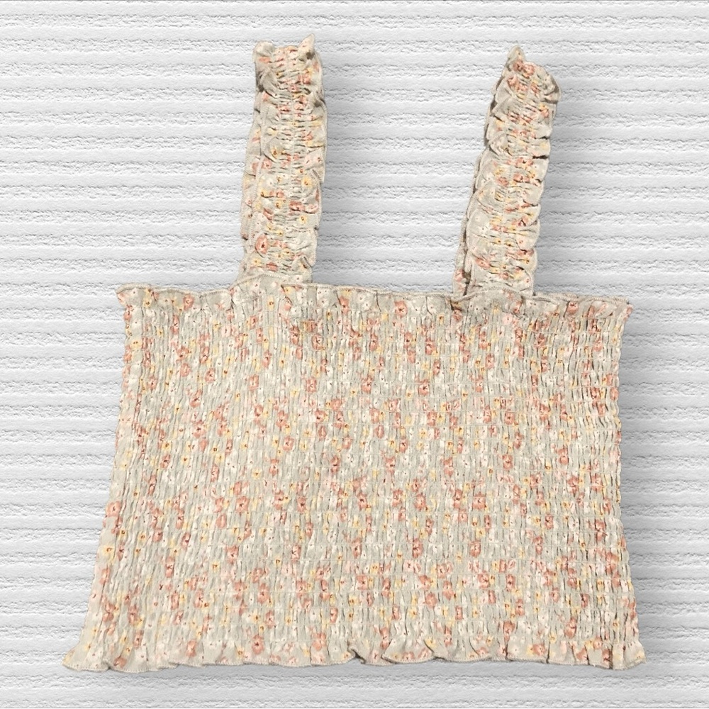 Ditsy Floral Smocked Crop Top